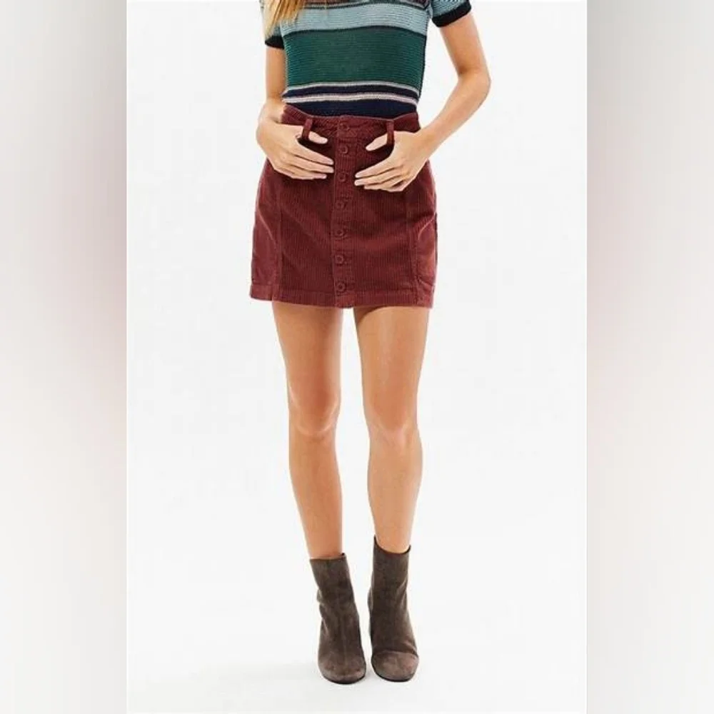 PacSun Y2K Blue Courderoy Button Front Skirt - Picture 5 of 9